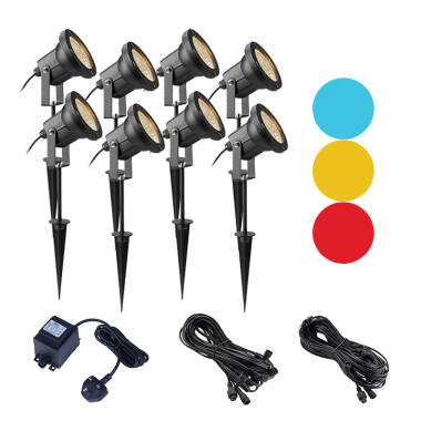 EasyFit 12V Garden Lights Scene LED Spotlight Kit 8 Lights