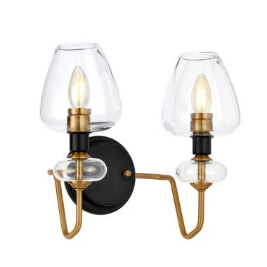 Elstead Armand Glass Twin Wall Light