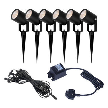 EasyFit 12v Garden Lights Fern LED Garden Spotlight Kit 6 Lights