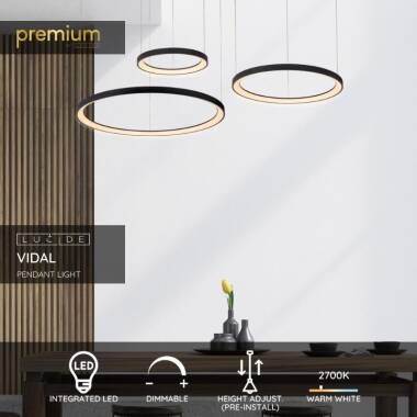 Image of Lucide Vidal 120W LED Single Pendant