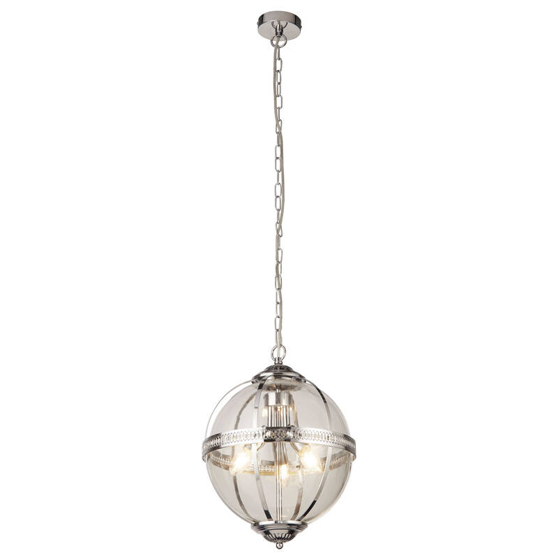 Image of Searchlight Coronet 3 Light Glass Ceiling Pendant