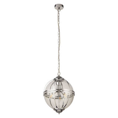 Image of Searchlight Coronet 3 Light Glass Ceiling Pendant