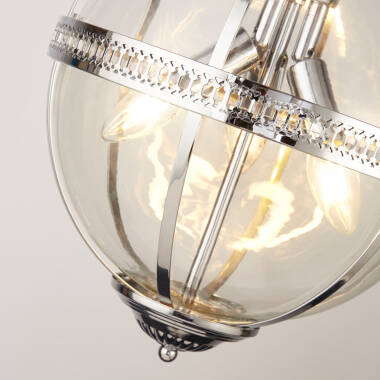 Image of Searchlight Coronet 3 Light Glass Ceiling Pendant