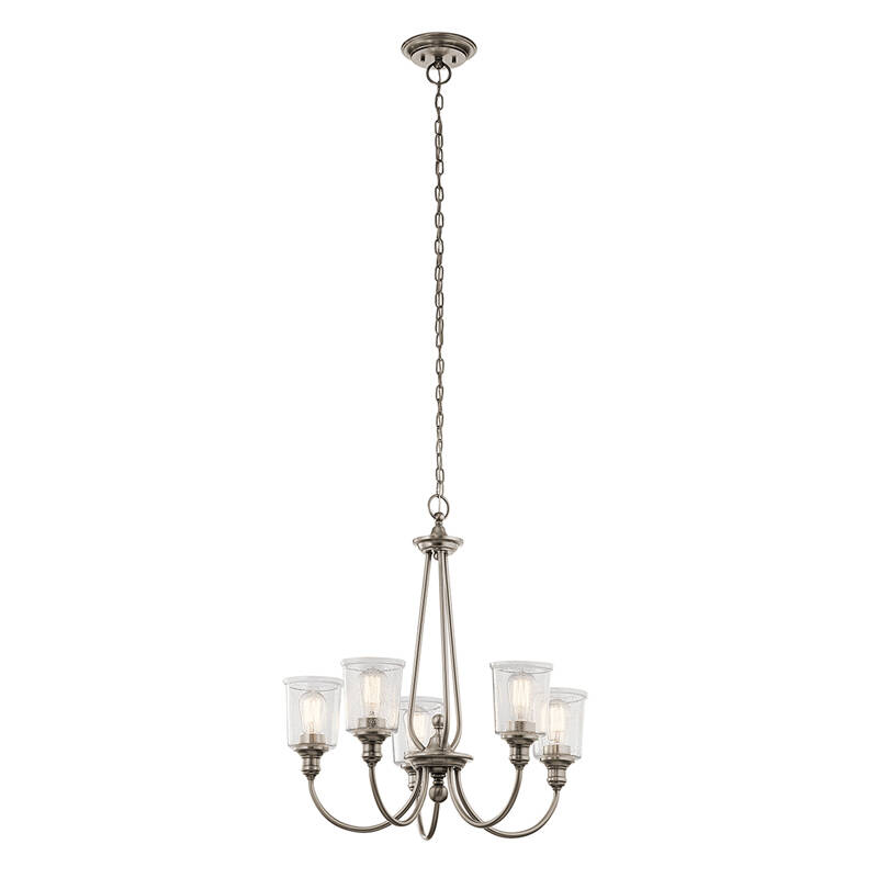 Image of Kichler Waverly 5 Light Glass Chandelier