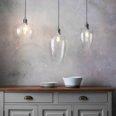 Image of Luxia Heidi Glass Large Ceiling Pendant Light