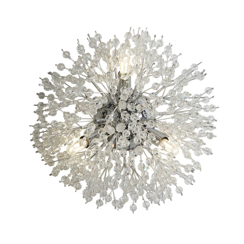 Image of Searchlight Sunburst Glass Flush Light