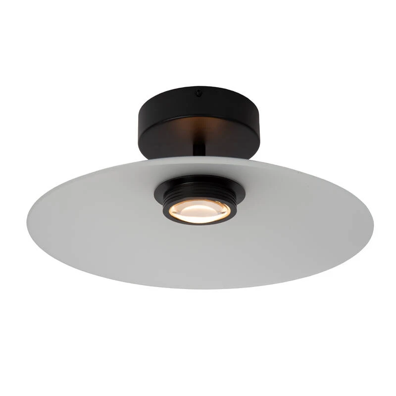 Image of Lucide Menga LED Glass Semi-Flush Ceiling Light