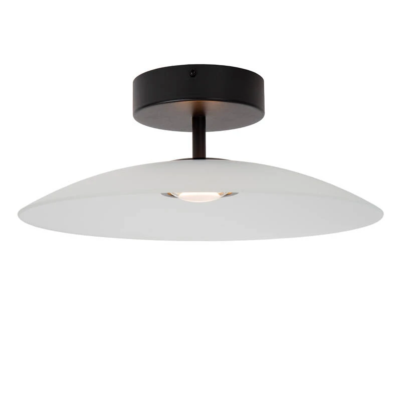 Image of Lucide Menga LED Glass Semi-Flush Ceiling Light