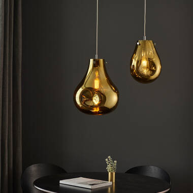 Image of Luxia Giselle Glass Large Ceiling Pendant Light