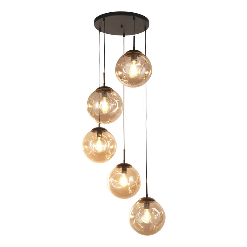 Image of Searchlight Punch Champagne Glass 5 Light Cluster Ceiling Pendant