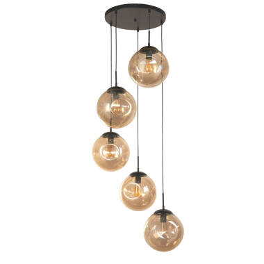 Image of Searchlight Punch Champagne Glass 5 Light Cluster Ceiling Pendant