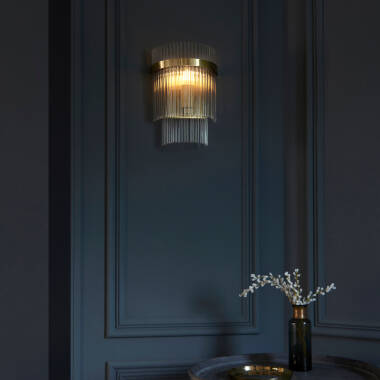 Image of Luxia Torquay Glass Flush Wall Light
