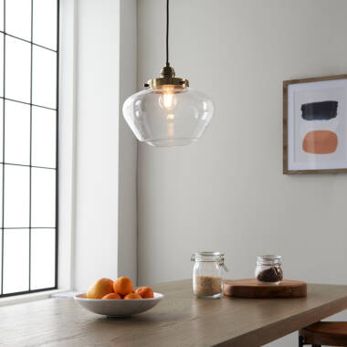 Image of Luxia Harpenden Opal Glass Ceiling Pendant Light