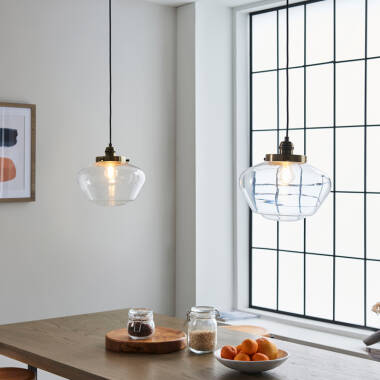 Image of Luxia Harpenden Opal Glass Ceiling Pendant Light
