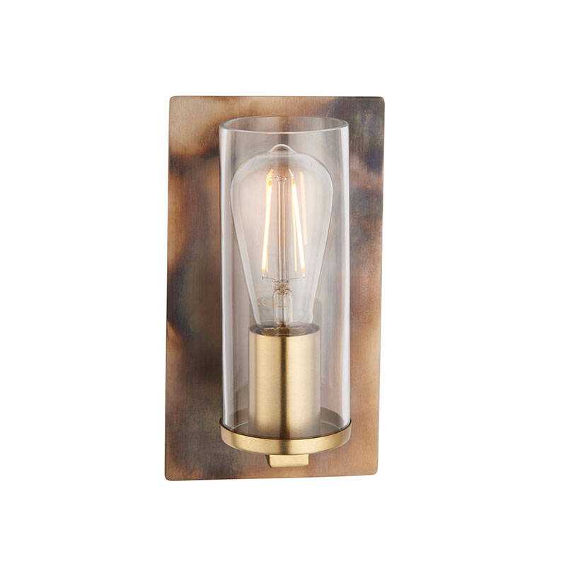 Image of Luxia Brooklyn Glass Flush Wall Light