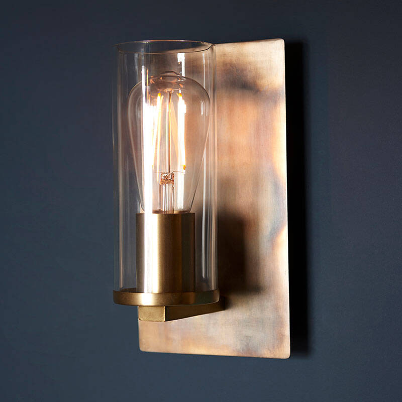 Image of Luxia Brooklyn Glass Flush Wall Light