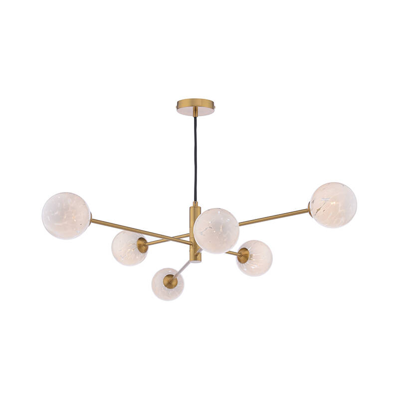 Image of Dar Vignette 6 Arm Ceiling Pendant Light