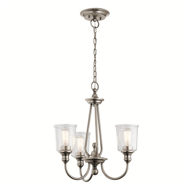 Image of Kichler Waverly 3 Light Glass Chandelier