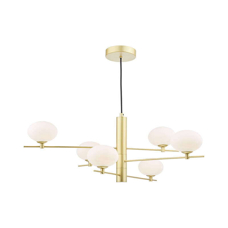 Image of Dar Jasper 6 Arm Ceiling Pendant Light