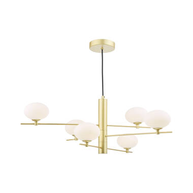 Image of Dar Jasper 6 Arm Ceiling Pendant Light