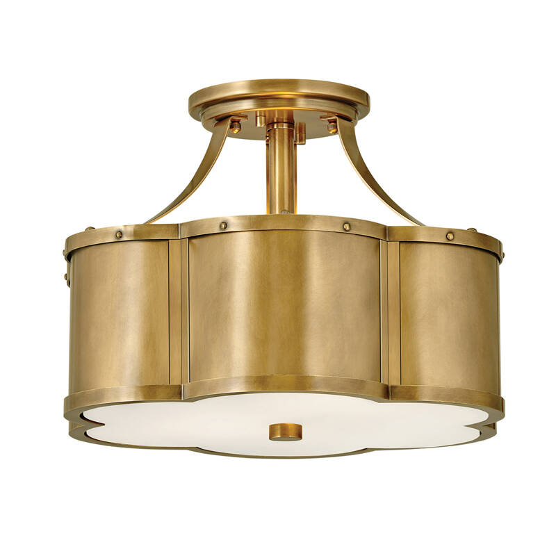 Image of Quintiesse Chance Semi-Flush Ceiling Light