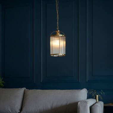 Image of Luxia Salcombe Glass Ceiling Pendant Light