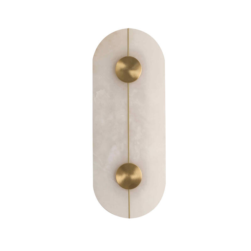 Image of Edit Lusso Marble LED Oval Flush Wall Light