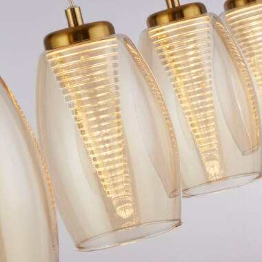 Image of Searchlight Cyclone LED Champagne Glass 4 Light Bar Ceiling Pendant Light