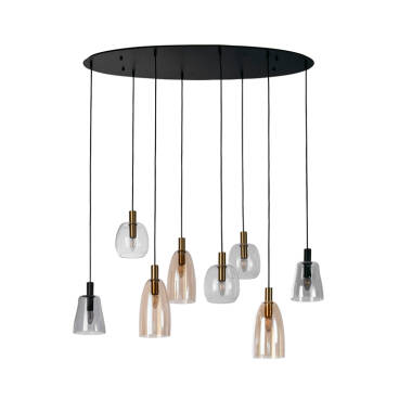 Image of Searchlight Divine Glass 8 Light Bar Ceiling Pendant
