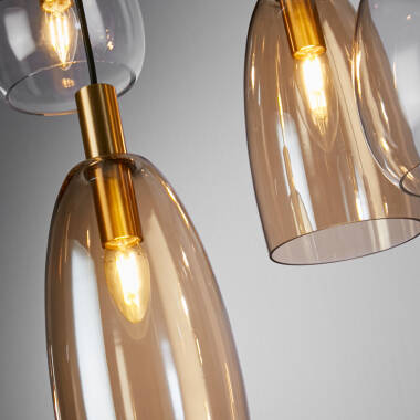 Image of Searchlight Divine Glass 8 Light Bar Ceiling Pendant