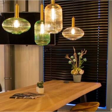 Image of Lucide Maloto 20 Glass Ceiling Pendant Light