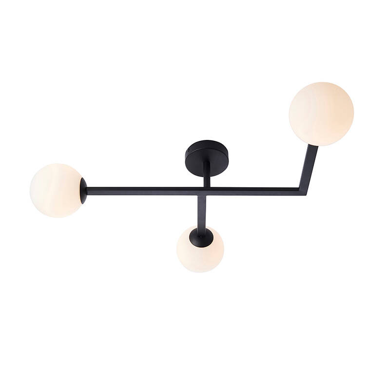 Image of Luxia Tinsley 3 Light Semi-Flush Ceiling Light