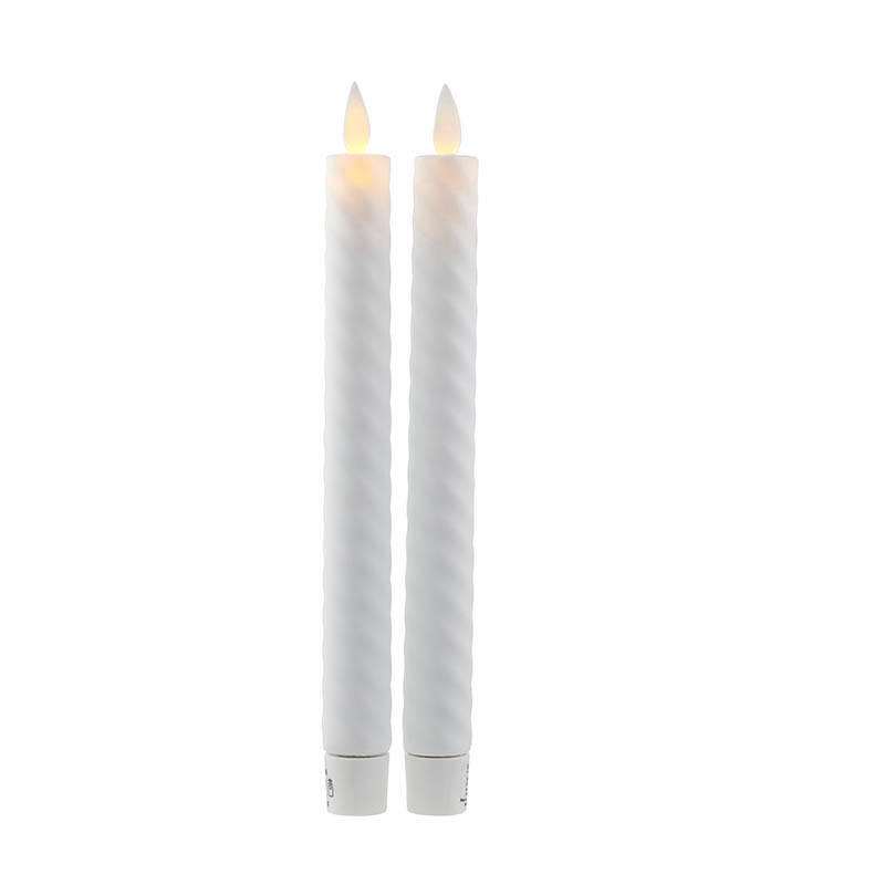 Image of Sirius Sara Wave Battery Operated LED Wax Taper Candle - Silver