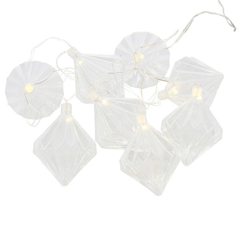 Image of Sirius Nellie Glass Battery Operated LED String Lights - Green