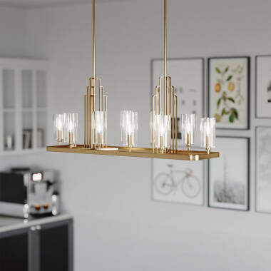 Image of Quintiesse Kimrose 10 Light Bar Ceiling Pendant