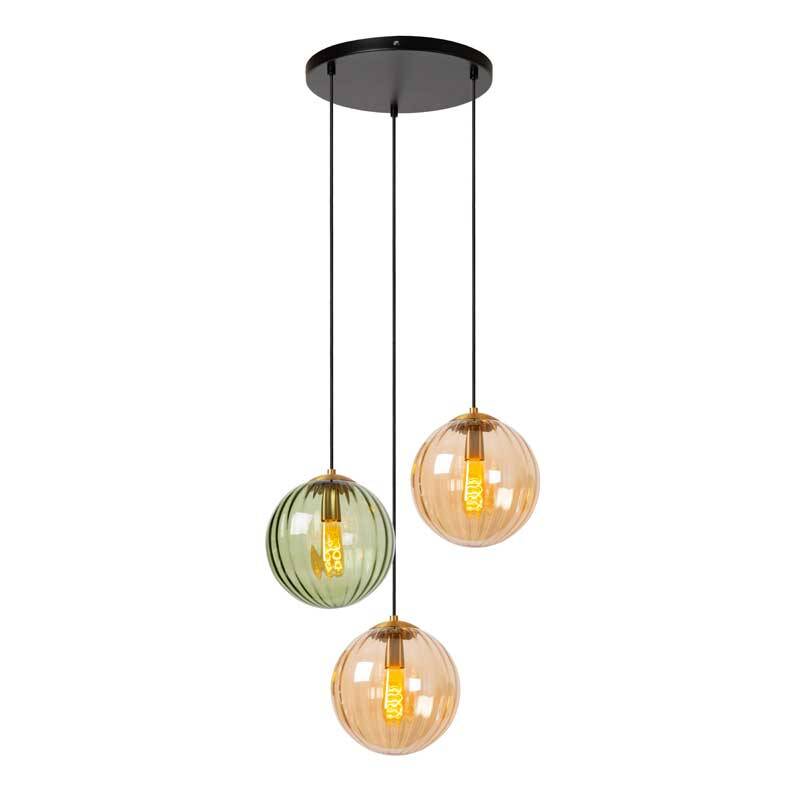 Image of Lucide Monsaraz 3 Light Glass Cluster Ceiling Pendant