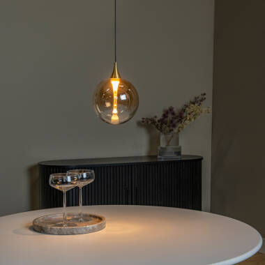 Image of Lucide Gisela LED Glass Ceiling Pendant Light