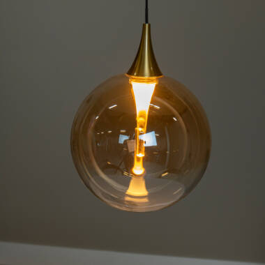 Image of Lucide Gisela LED Glass Ceiling Pendant Light