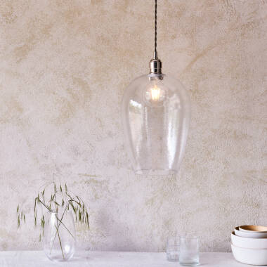 Image of Luxia Elie Large Glass Ceiling Pendant Light