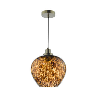 Image of Dar Leandra Glass Ceiling Pendant Light