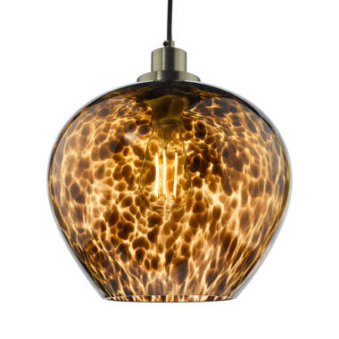 Image of Dar Leandra Glass Ceiling Pendant Light