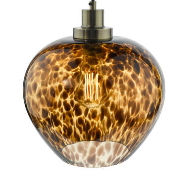 Image of Dar Leandra Glass Ceiling Pendant Light
