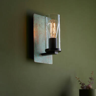 Image of Luxia Brooklyn Glass Flush Wall Light
