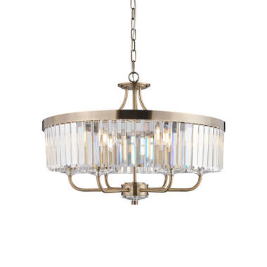 Image of Luxia Rosewood Glass Chandelier