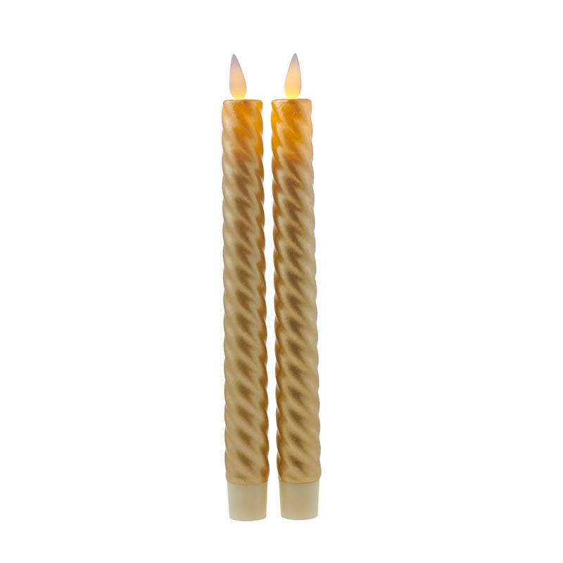 Image of Sirius Sara Wave Battery Operated LED Wax Taper Candle - Silver