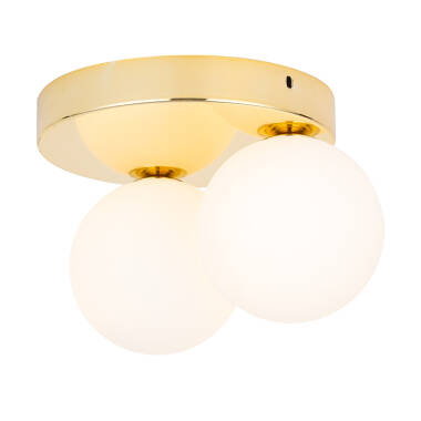 Image of Edit Bianca 2 Light Flush Ceiling Light
