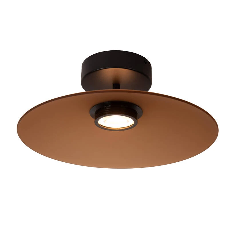 Image of Lucide Menga LED Glass Semi-Flush Ceiling Light