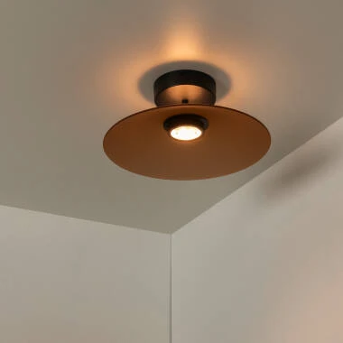 Image of Lucide Menga LED Glass Semi-Flush Ceiling Light