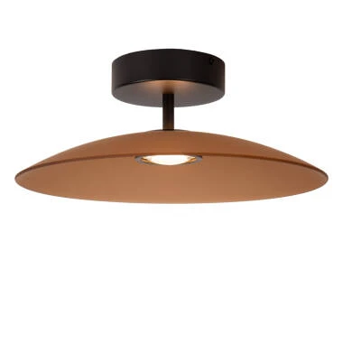 Image of Lucide Menga LED Glass Semi-Flush Ceiling Light