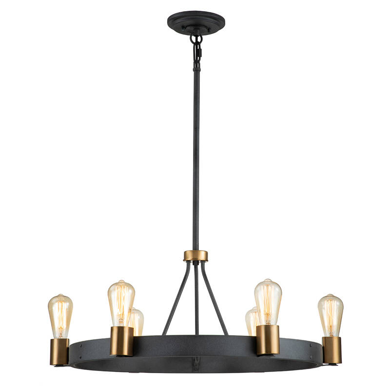 Image of Quintiesse Silas 6 Light Chandelier